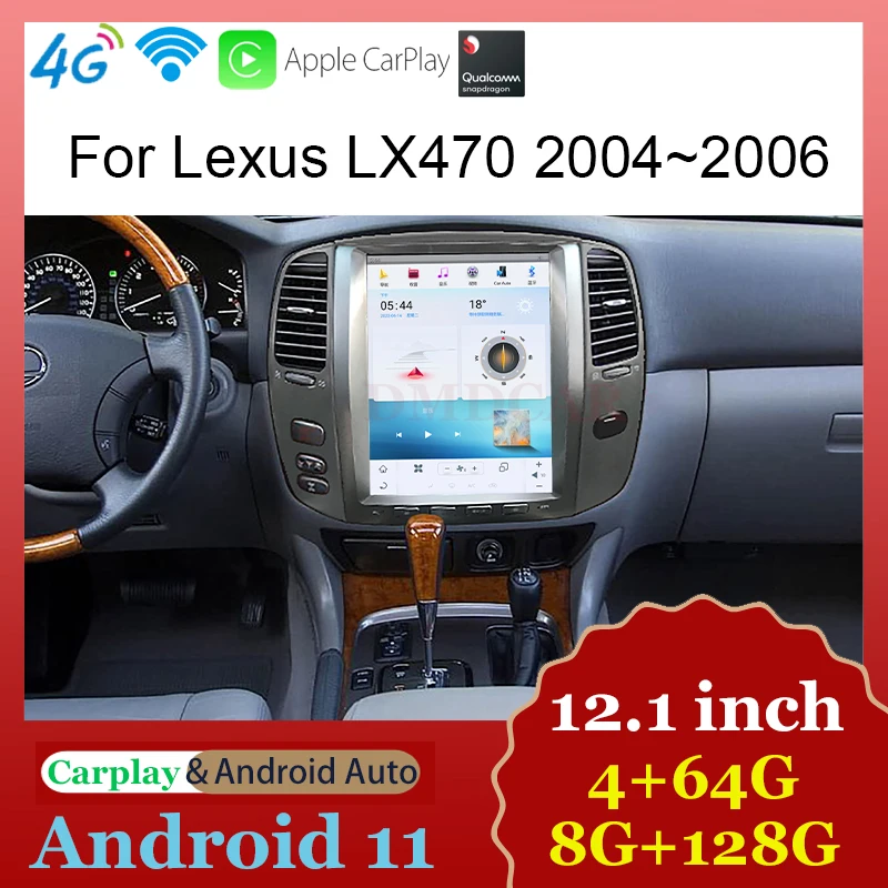 Android Auto Car Radio Central For Lexus LX470 2004-2006 LCD Screen car Multimidia Video Player Carplay Wireless