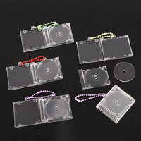 1PC Blank Album Mini CD Case Keychain CD Player Keyring Peripheral Commemorative Album Key Holder For DIY Backpack Pendant
