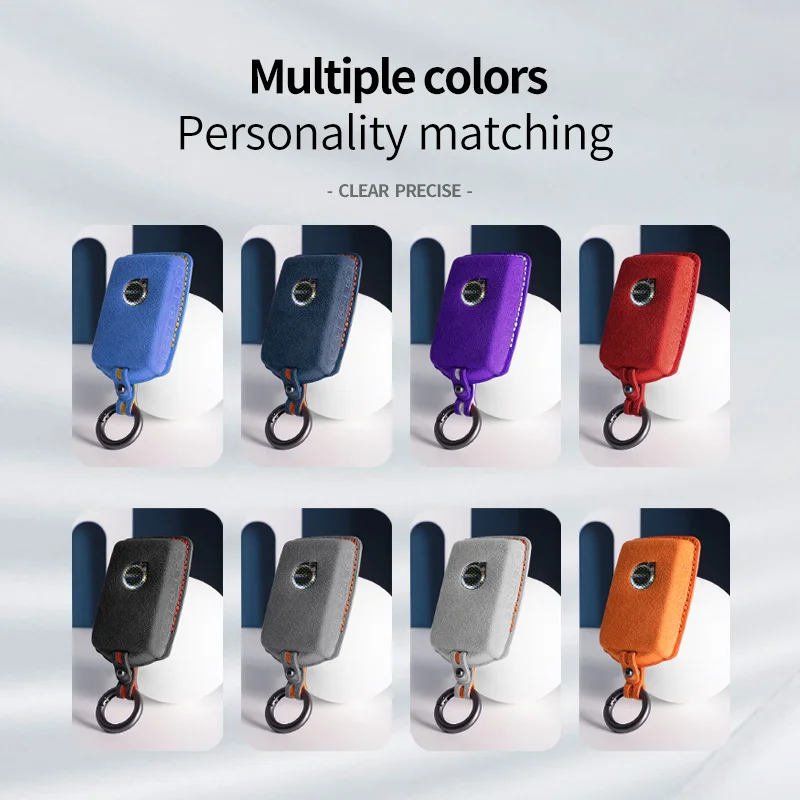Fashion new goatskin car Remote key case cover For Volvo XC60 V60 S60 XC70 V40 S80 V704 Auto Key Fob Shell Keychain Accessories