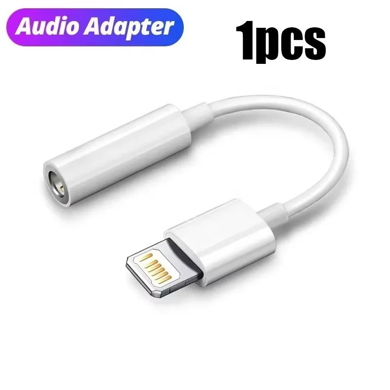 1/2/4/6pcs For Headphone Adapter For IPhone 11 12 13 14 Pro Max 12Mini SE 2020 XS XR X 8 7 + IOS To 3.5 Mm Jack AUX Audio Cable