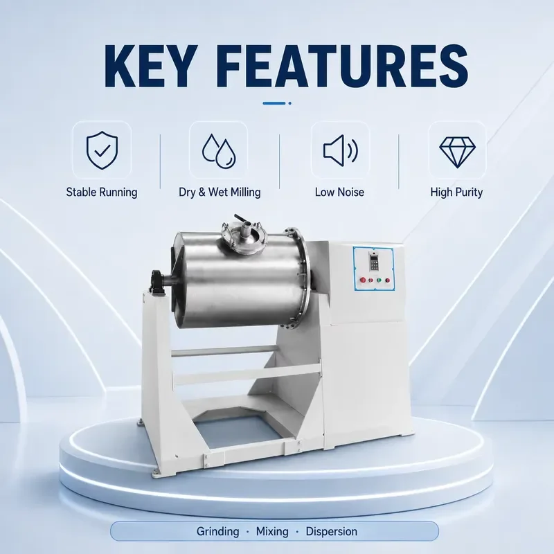 i TENCAN QM Customizable Jar Material Light Roller Ball Mill Dry Wet Powder Grinding and Mixing Machine