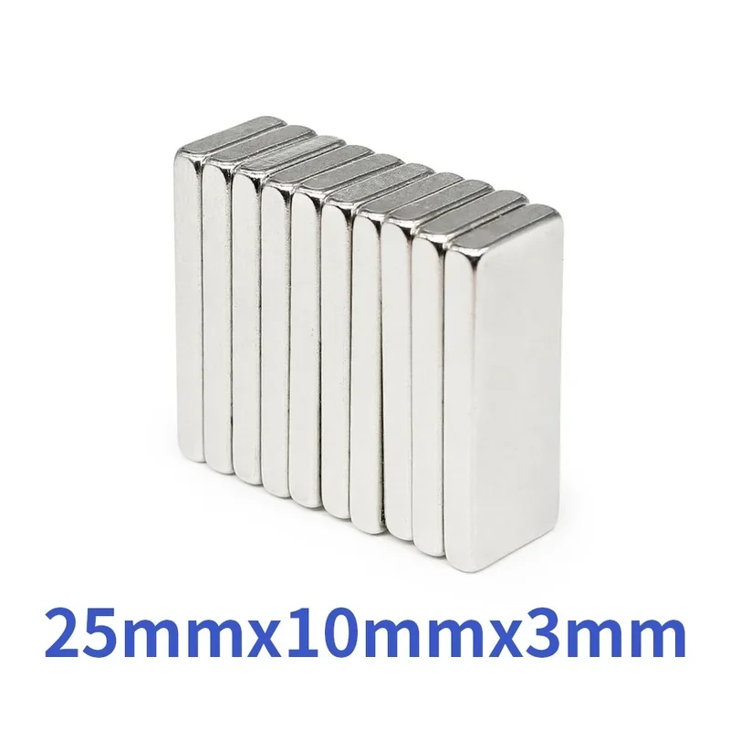 25X10X3mm Square Super Strong Magnetic Magnets 25x10x3mm Block Magnet 25*10*3