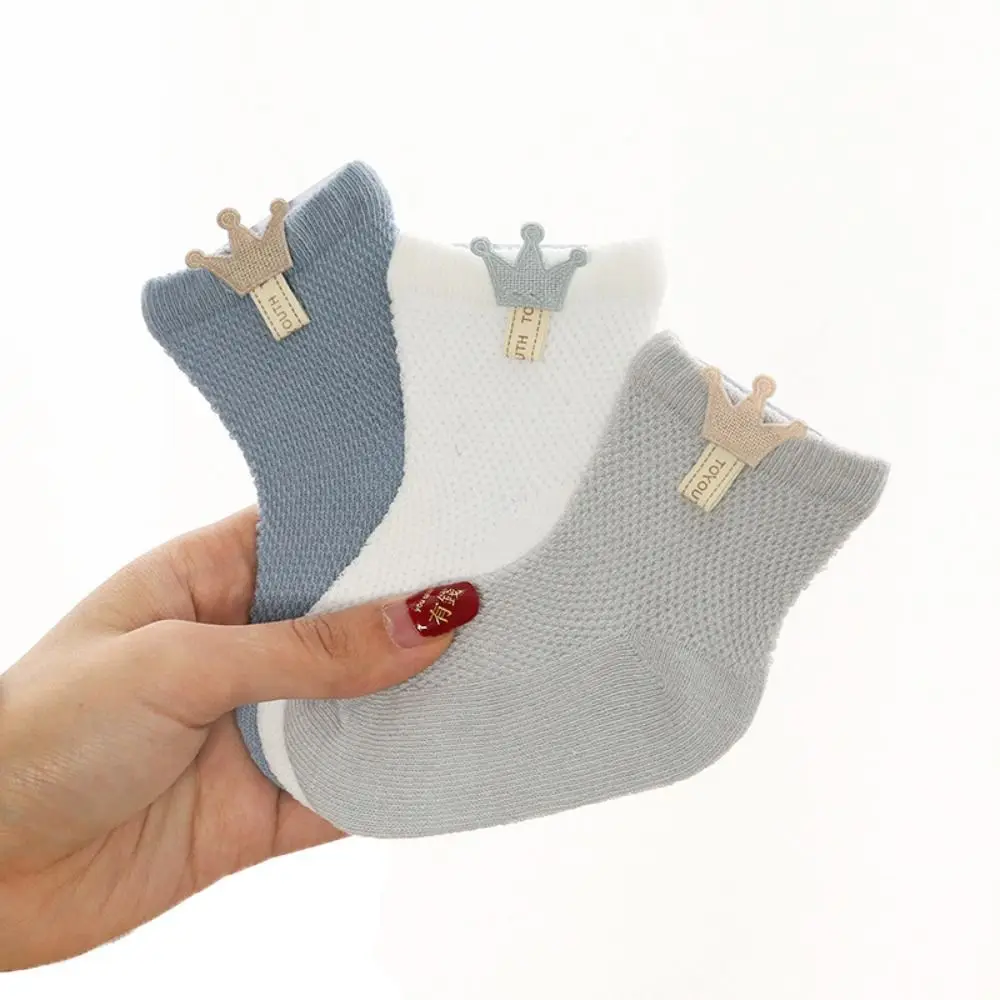 

3 пары/комплект, новые тонкие летние носки для малышей, дышащие носки с мультяшными рисунками, повседневные мягкие детские носки на лето