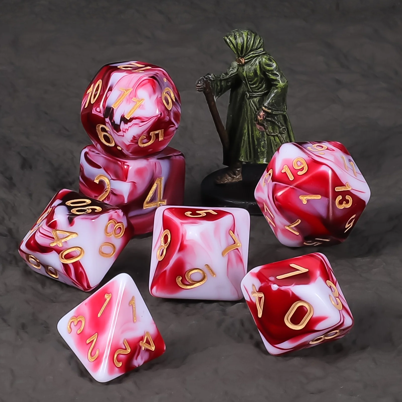DND Dice Set -7pc Mix-Colors Polyhedral Dice for D&D RPG MTG Role Playing Table Party Games & DM & Dice Goblin