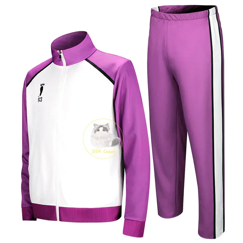 Costumes de Cosplay KarasLOT de l'Animé Haikyuu, Uniforme de Club de Volley-ball de Lycée, Veste Sportive Surdimensionnée, Noir, Manteau et Pantalon, 2 Pièces