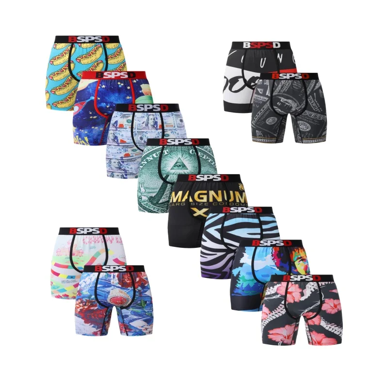 

1Pcs Men's Underwear Boxers Sexy Print Boxershorts Cueca Man Lingerie Men Panties Boxerbriefs Boxers Briefs Plus Size S-XXL