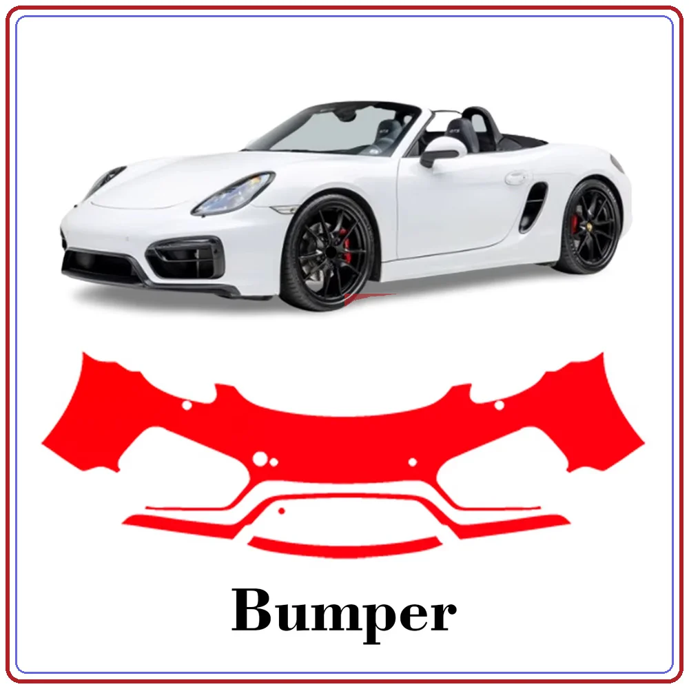 For Porsche Boxster GTS 2013-2016 Precut TPU Paint Protection Film PPF Front Bumper Kit Clear Bra Stone Guard EU UK