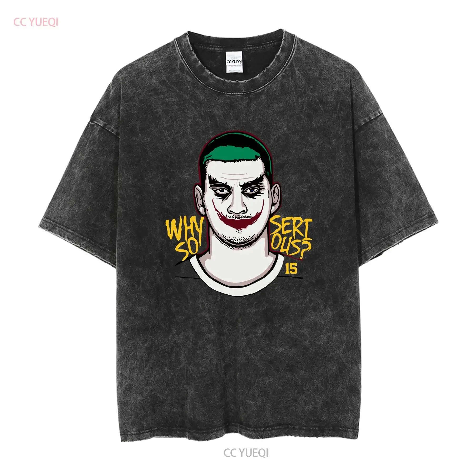 Nikola Jokic Denver Basketball Why So Serious Funny T Shirt long or short sleeves vintage Washed Top For Everyday Wear