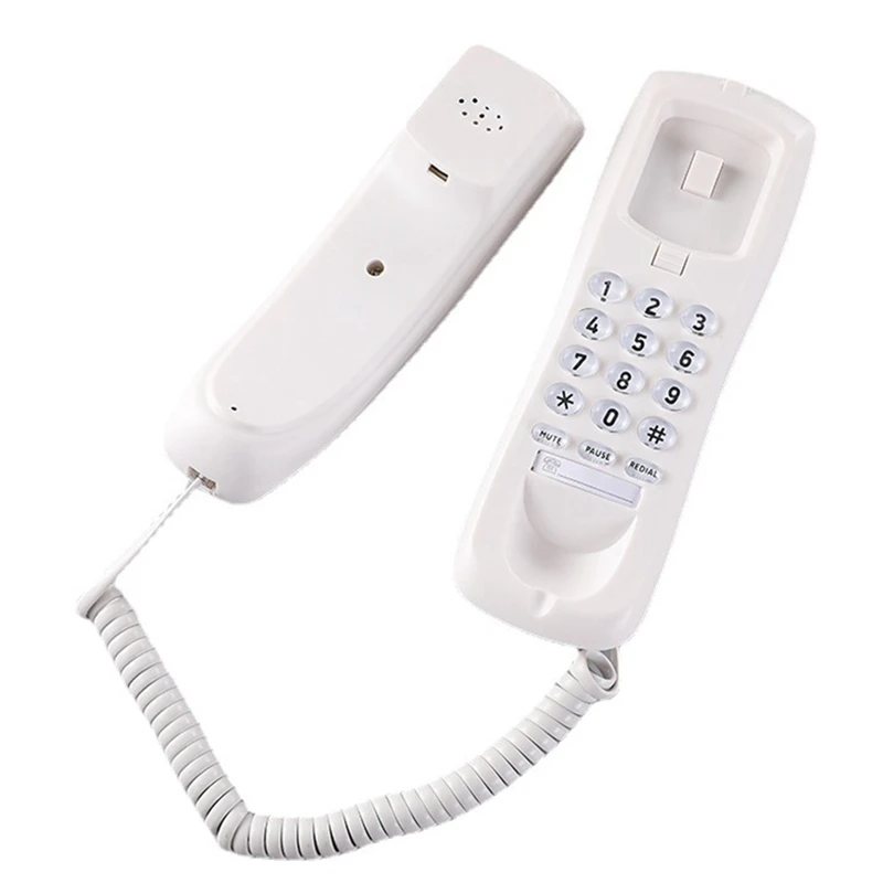 Wall Phone, Wired Phone, Small Extension, Small Hang-Up Extension, Hotel Home Office White