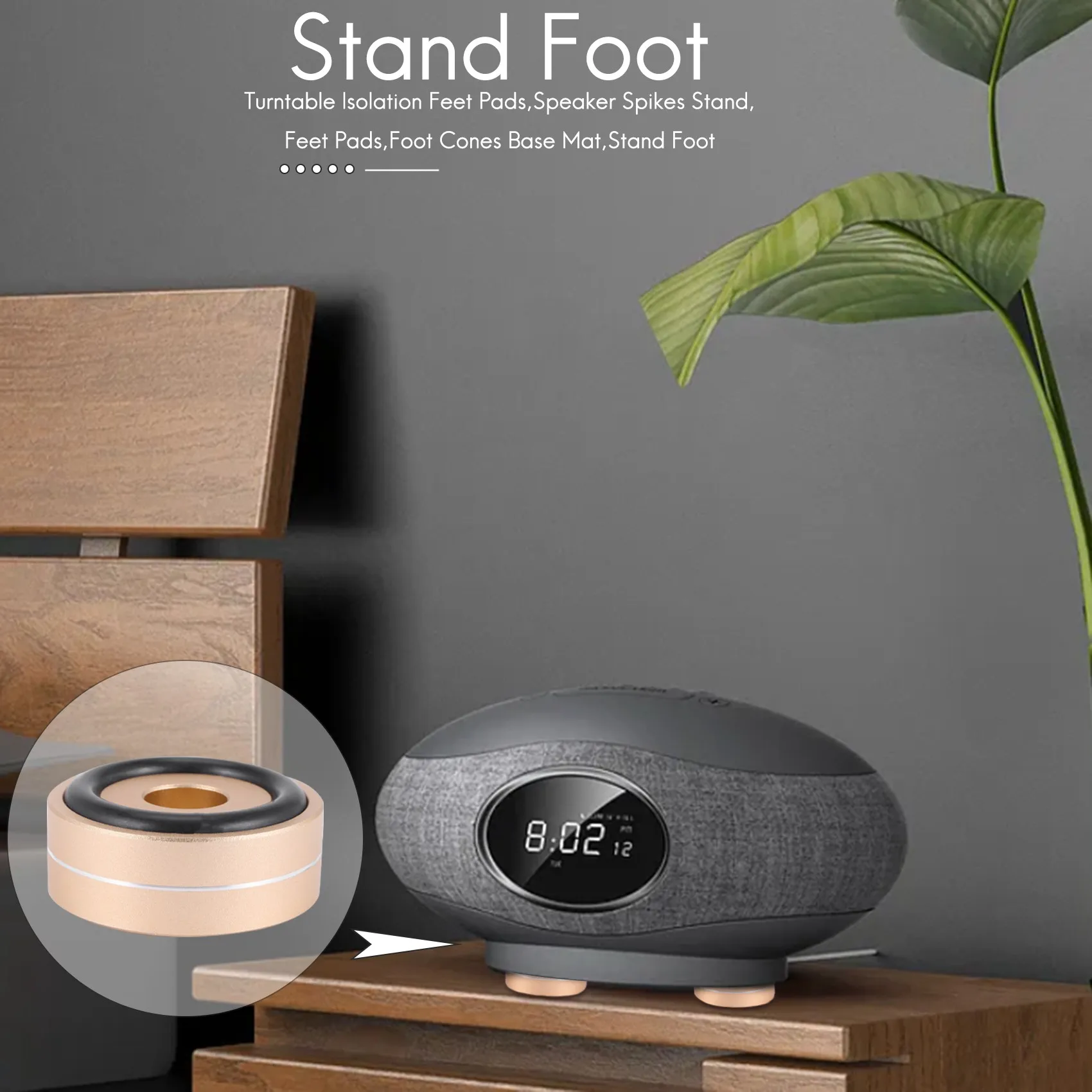 4 pçs plataforma giratória isolamento pés almofadas de alumínio alto-falante picos suporte pé cones base esteira para amplificador som áudio