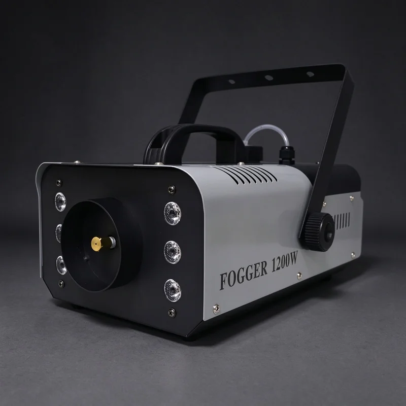 1200W LED Fog Machine 6 Colorful Wireless Remote Control 2L Tank 10M Spray Distance 4min Fast Preheat Smoke Machine No Fog Oil