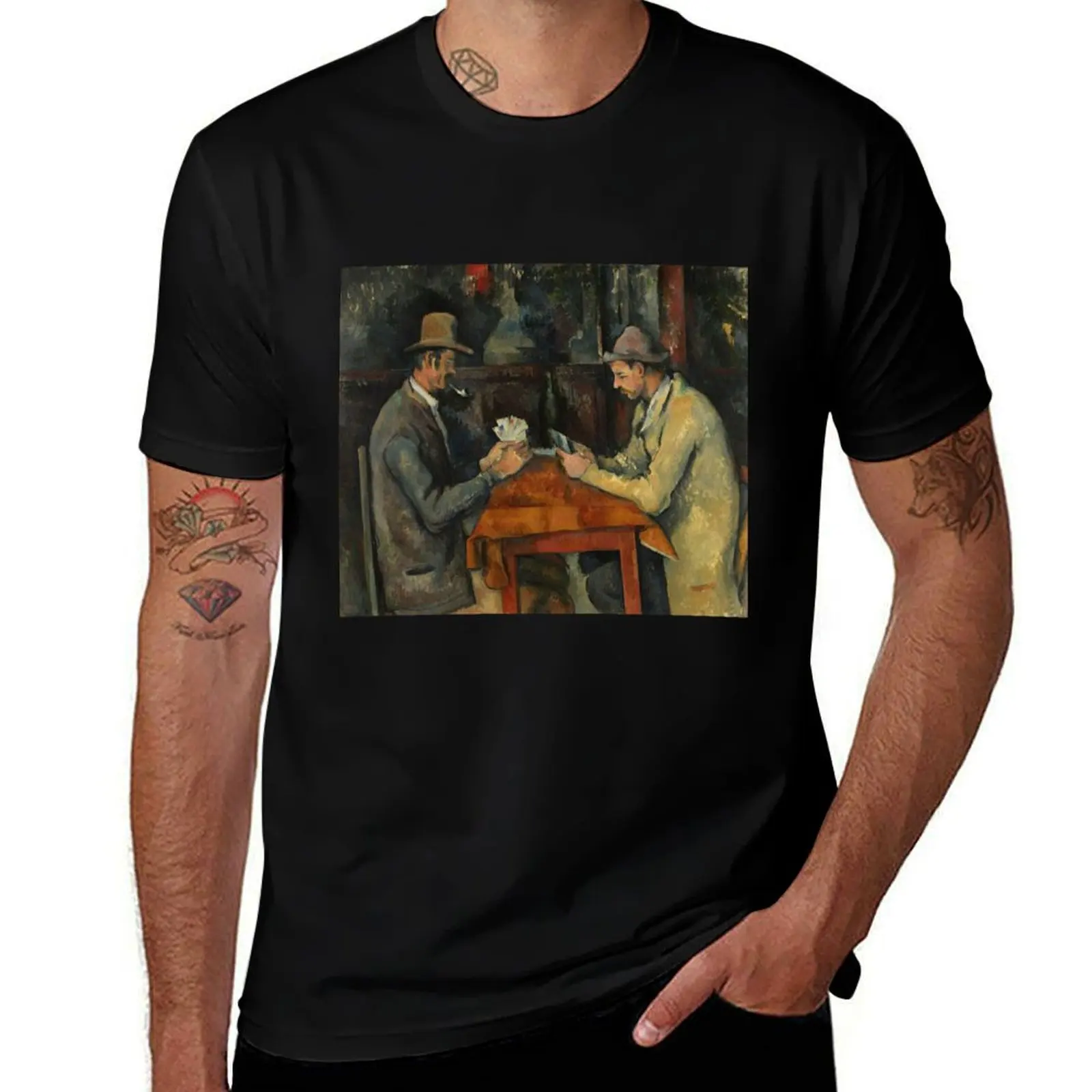 

Paul Cézanne - The Card Players (1893) T-Shirt cotton t shirt pack cotton t shirts high quality