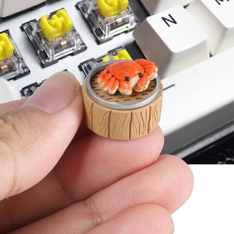 1Piece Creative Magnetic Attraction Keycap Steamed Stuffed Cage Delicious Food Keycap for Mechanical Keyboards  D2RC