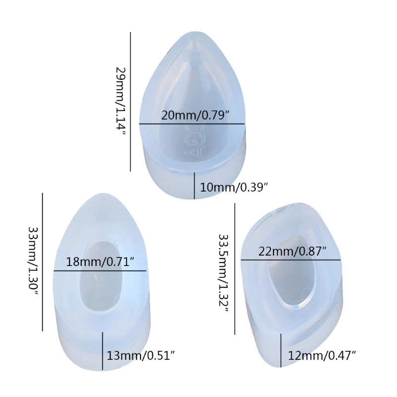 652F 6 шт. формы из силиконовой смолы для ювелирных изделий, эпоксидная смола, капли воды, ожерелье, каменная форма для поделки,