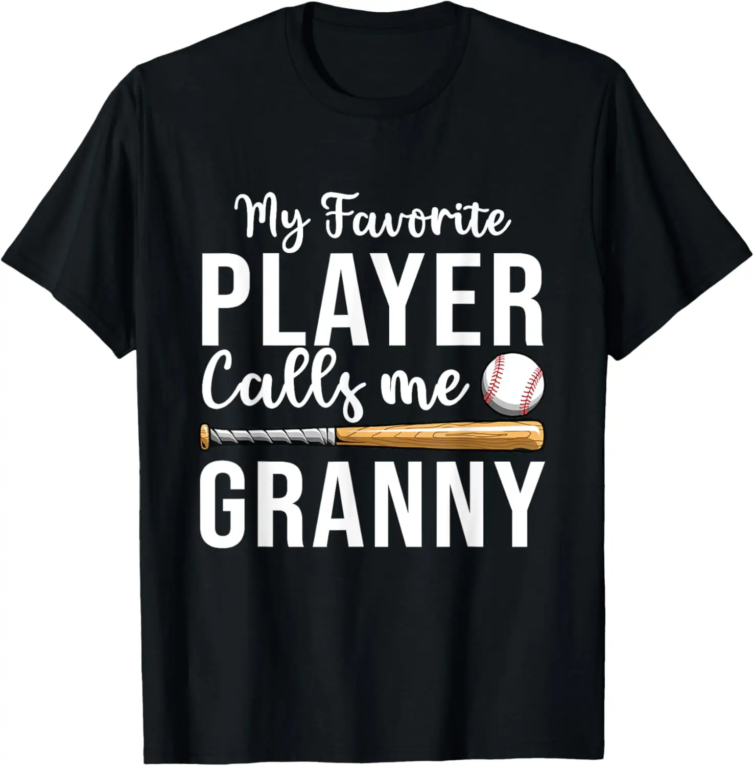 

Baseball Granny Shirt, Favorite Baseball Player Grandma T-Shirt