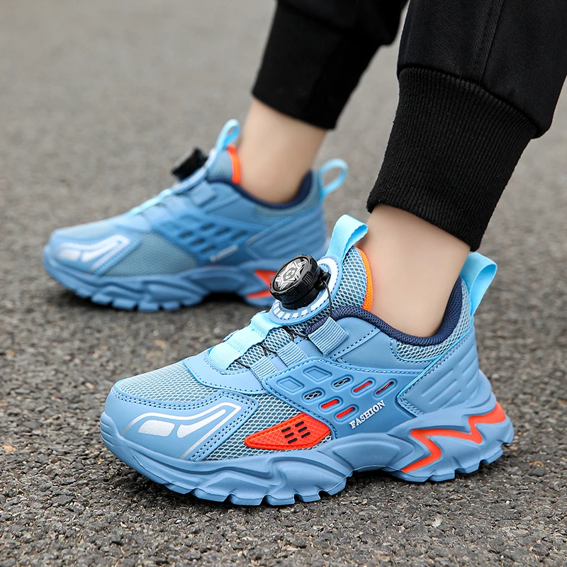 Spring Children Girls Boys PU Sneakers Toddlers Casual Shoes Kids Fashion blue Tennis High Quality Sports Flats Size 28-40# boys