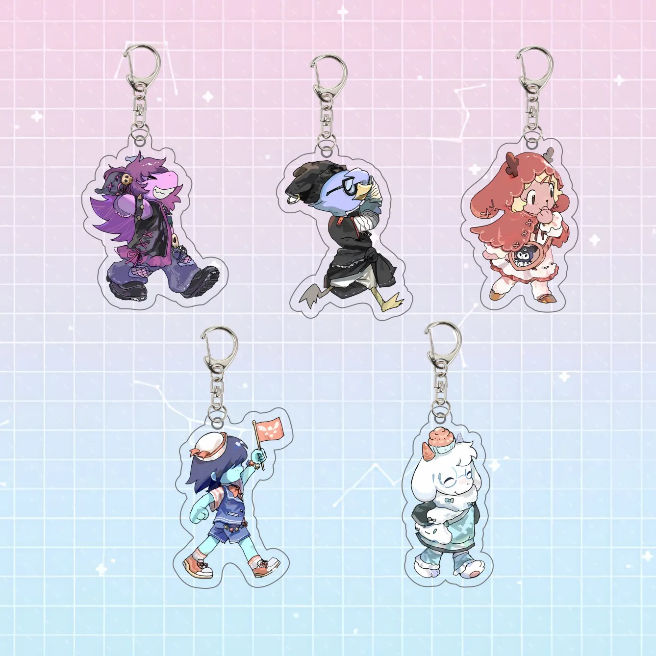 Undertale Game Acrylic Keychain 6CM Chibi Toriel Asriel Susie Frisk Double-sided Laminated Print Backpack Pendant Birthday Gift