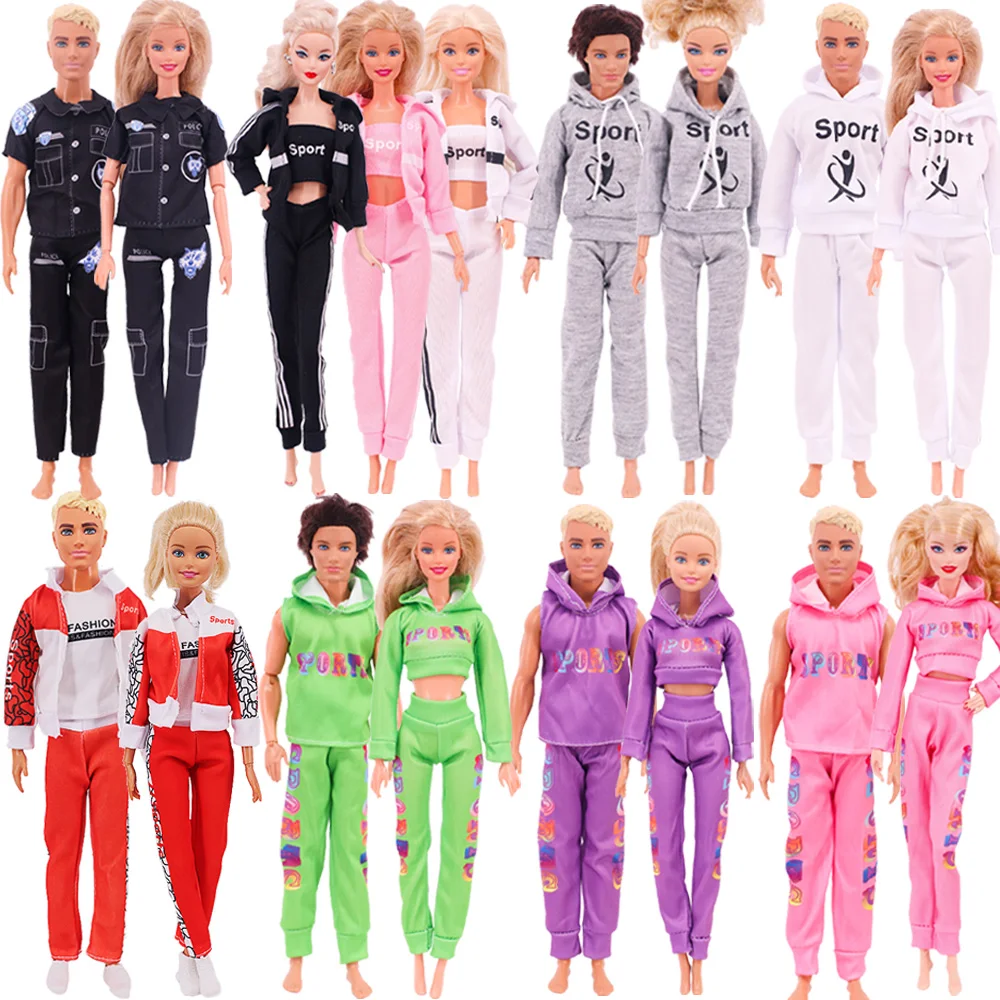 2Pcs Fashion Barbies And Kens Sportswear Clothing, Daily Sport Outfit Sports Skirt Barbies Doll Clothes Accessories Toys