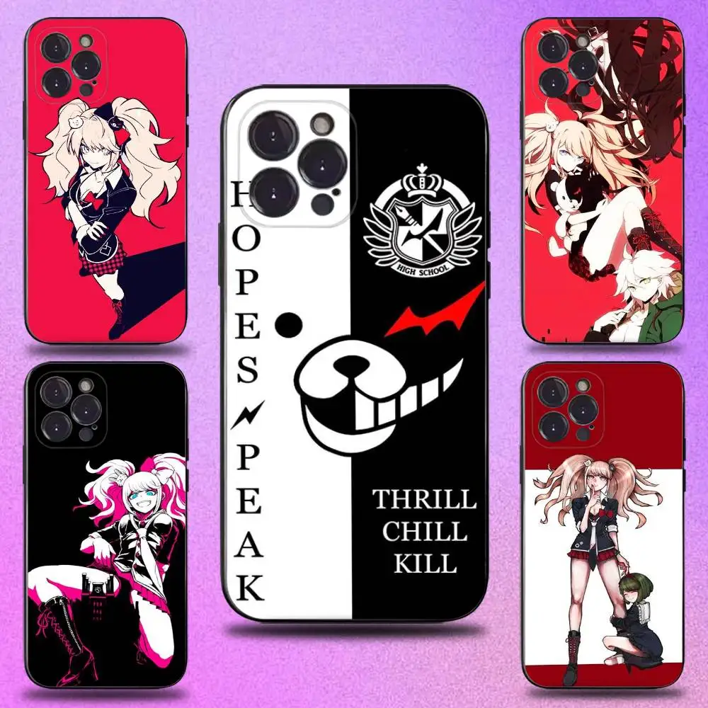 

Danganronpa Phone Case For iPhone 16,15,14,13,12,11 Plus,Pro Max,XS,X,XR,SE,Mini,8,7,Soft Silicone Black Cover