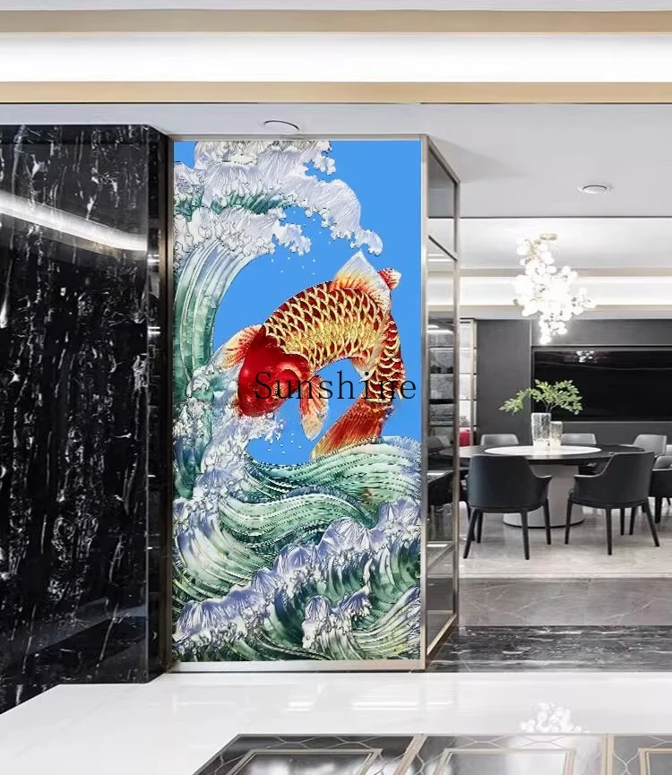 Modern simple light luxury hanging painting restaurant bedroom corridor aisle hand-painted mural