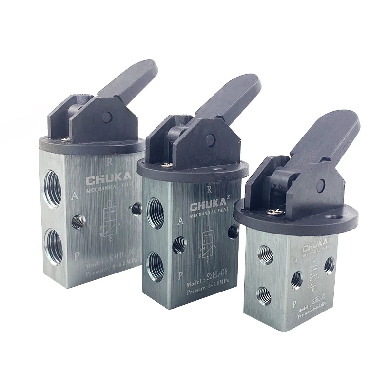 Two-position Three-way Mechanical Valve Long-handle Type Manual Valve S3HL-M5 S3HL-06 S3HL-08