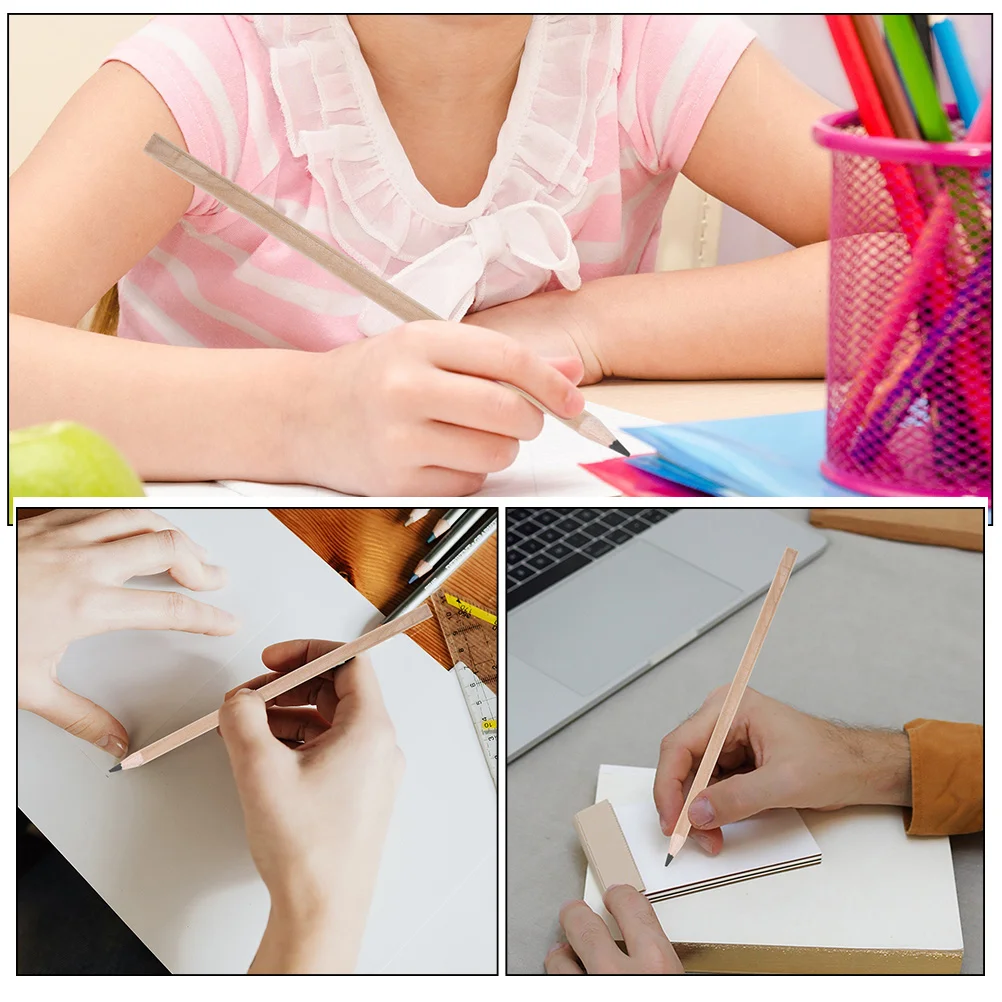30 pçs lápis de tronco portátil de madeira conveniente multifuncional lápis leves para crianças resistente multi-uso
