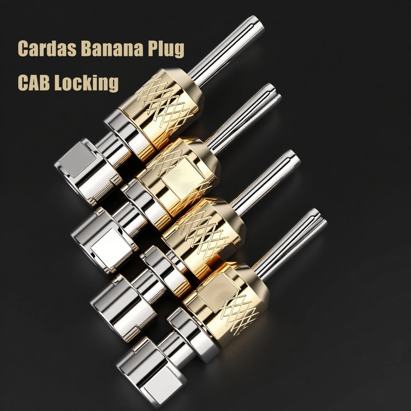 4Pcs BA1481 CAB Banana Plug CAB Locking Binding Post Female Socket Jack Speaker Cables Connector Plug jacks audiophile
