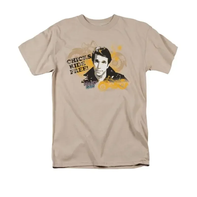 Happy Days Chicks Ride Free TV Show T Shirt Sizes S 3X NEW