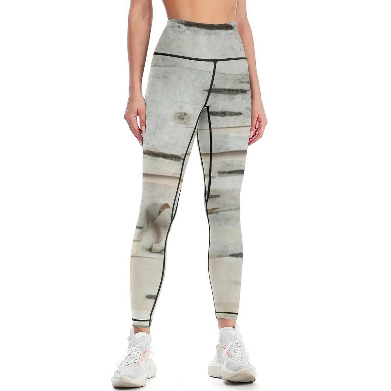 

Birch Tree Bark Leggings harem pants sport pants gym clothing Womens Leggings