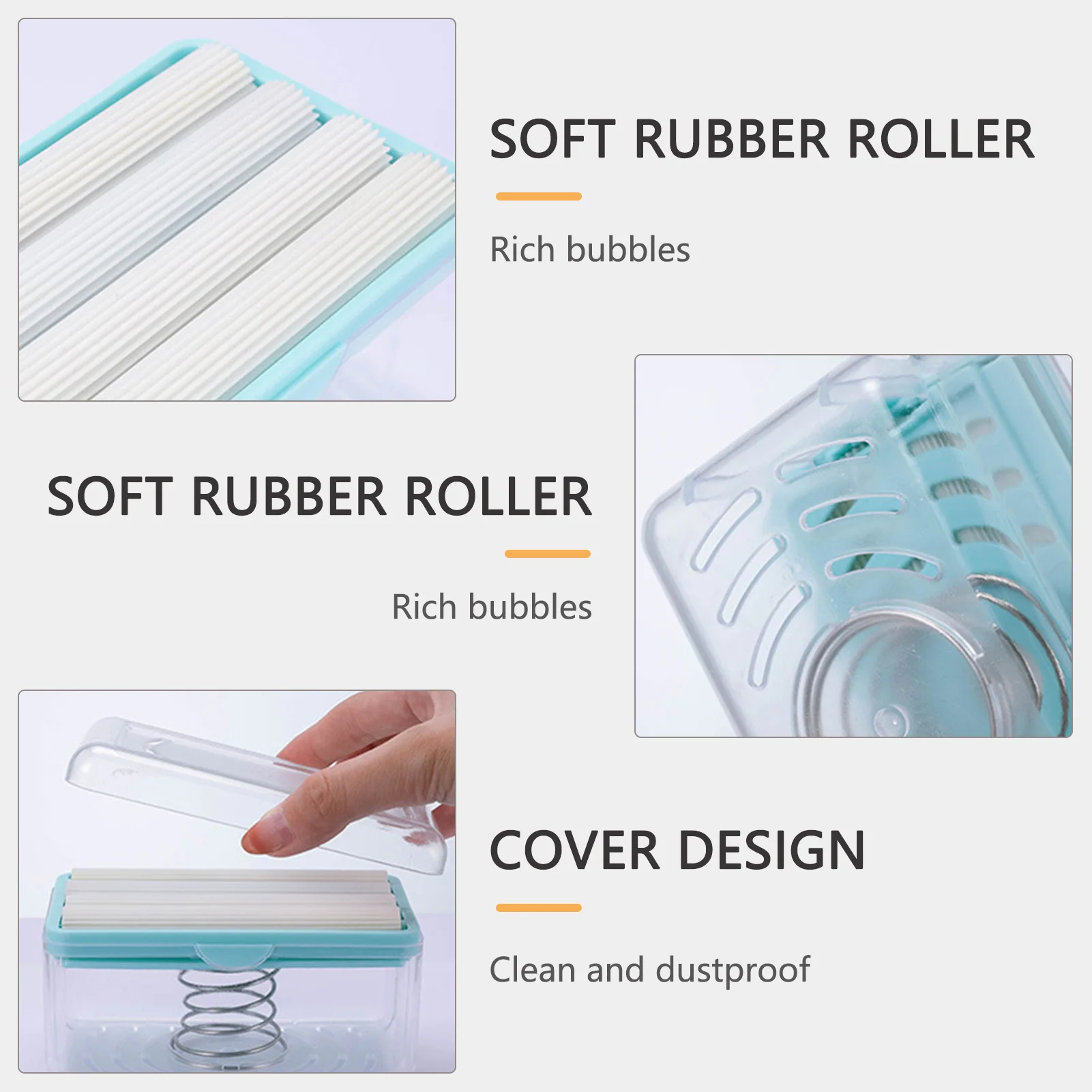 Transparent Laundry Soaps Box With Lid Reusable Soaps Draining Storage Box For Shower Room