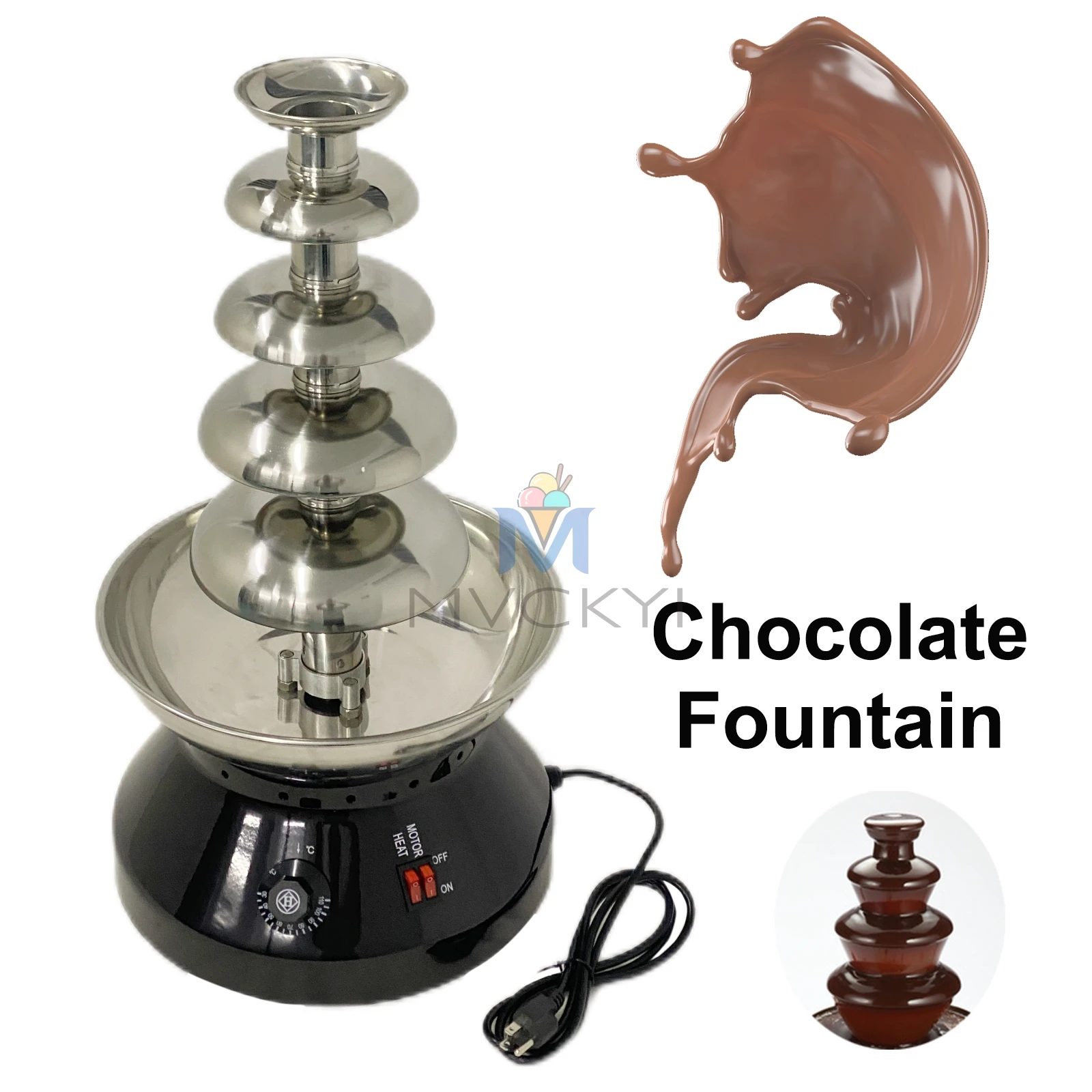 Mvckyi Automatic Five-layer Chocolate Fountains Machine With Free Shipping Commercial Chocolate Fountain Derretir Waterfall