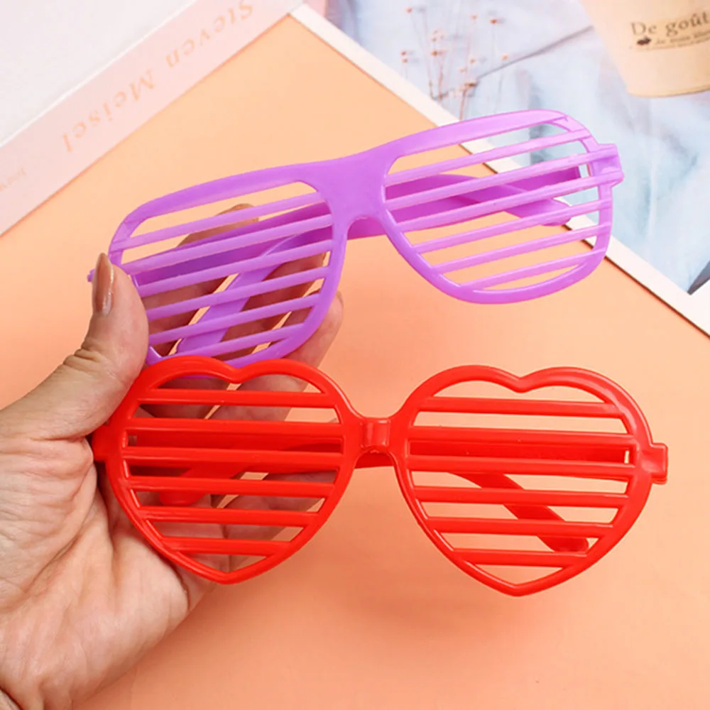 1pcs/6pc Shutter Glasses 80s 90s Retro Theme Birthday Decorations Shades Sunglasses Rapper Hip Hop Rock and Roll Party Supplies