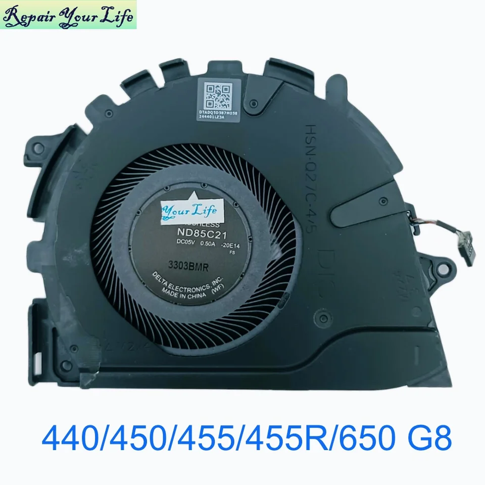 450 G8 CPU Cooling Fan for HP ProBook 440 G8, 455 G8, 650 G8, 455R