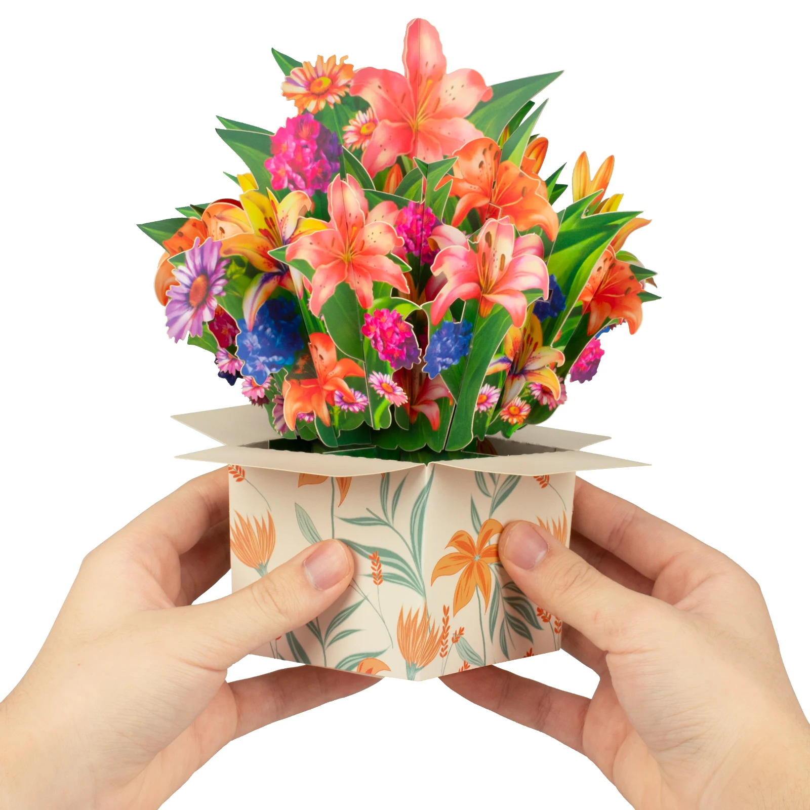 3D Flowers Bouquet Pop Up Card for Mother's Day Birthday Anniversary Thanksgiving Greeting Cards All Occasions