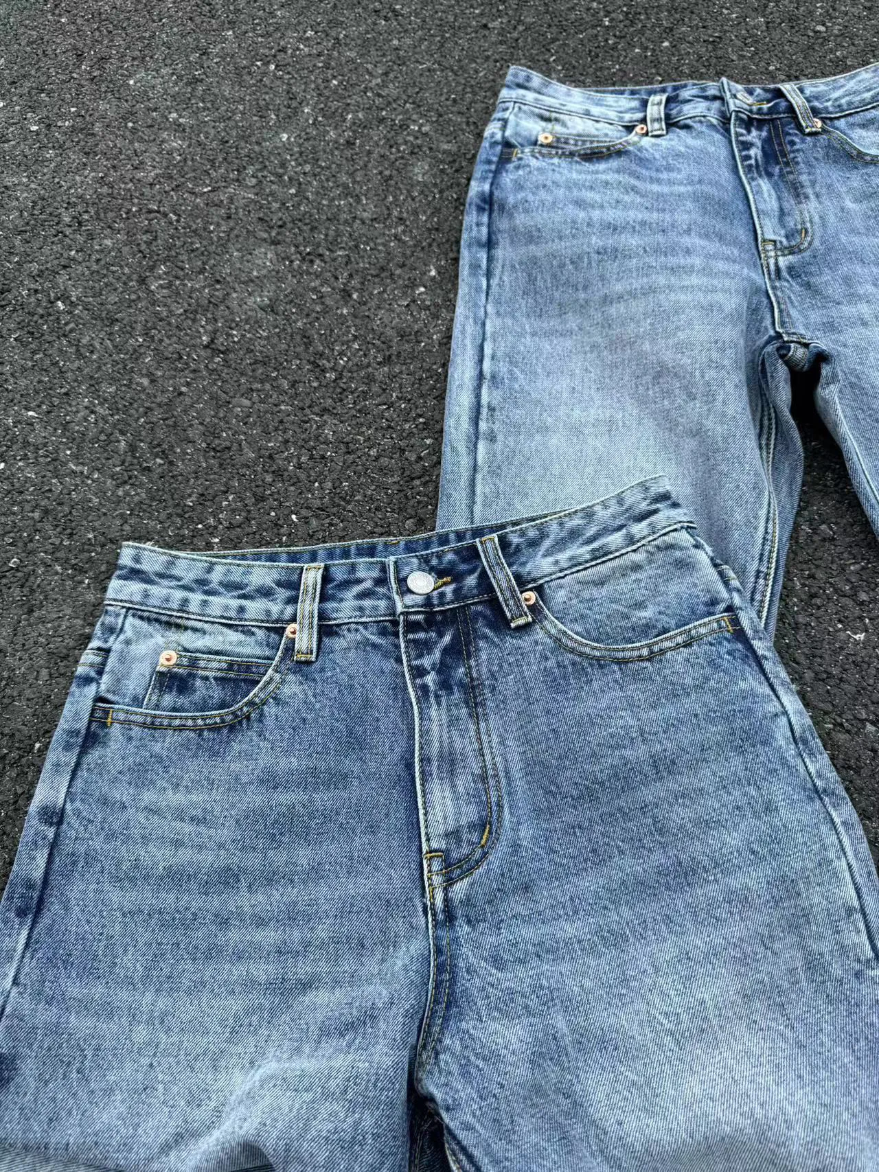 

Cleanfit Micro Flare Men's Jeans Snowflake Marble Pattern All-Match Long Trousers Casual Wear Standard Fit Zipper Closure