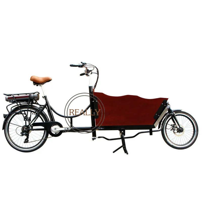 

36v 250w Electric Dutch Bike With Basket Pedal 2 Wheel Family Cargo Kids Bicycle With Rain Cover