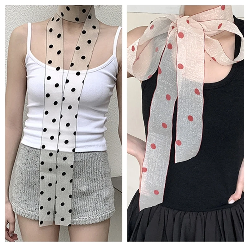 

Women Potted Long Scarf Casual Party Neckwear Spring Neck Scarf Fashion Hairwrap