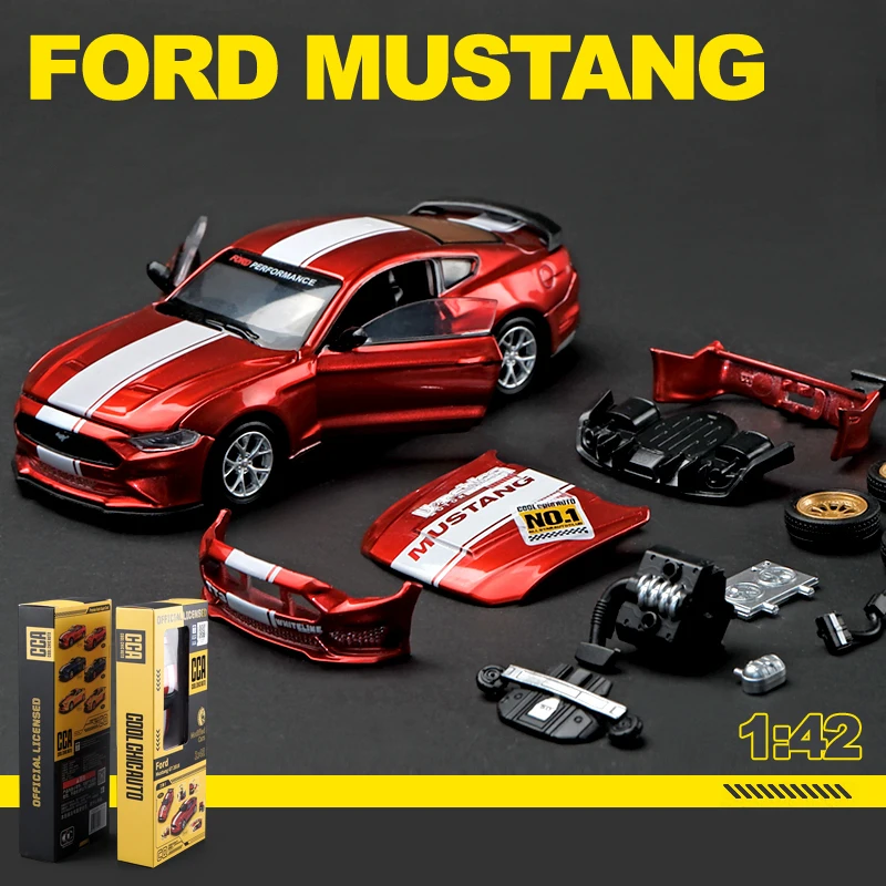 Caipo 1:42 ford mustang gt 2018 versão montada liga carro diecasts & veículos de brinquedo modelo de carro brinquedo para crianças