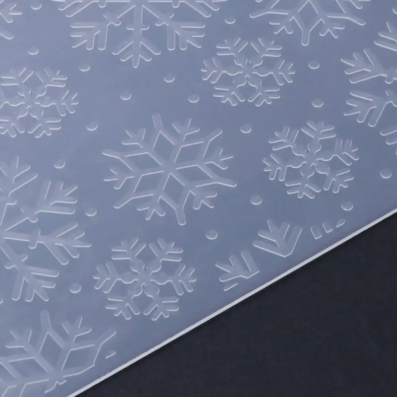 Modèle dossier gaufrage flocon neige, pour fabrication cartes d'album Photo Scrapbooking