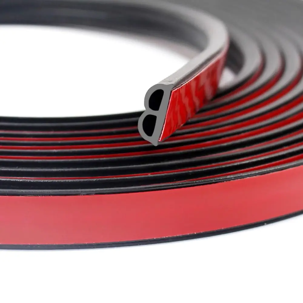 Durable 5/10M Car Door Seal Strips Rubber Soundproofing Car Door Seal Windproof B Shape Trunk Seal Automobiles