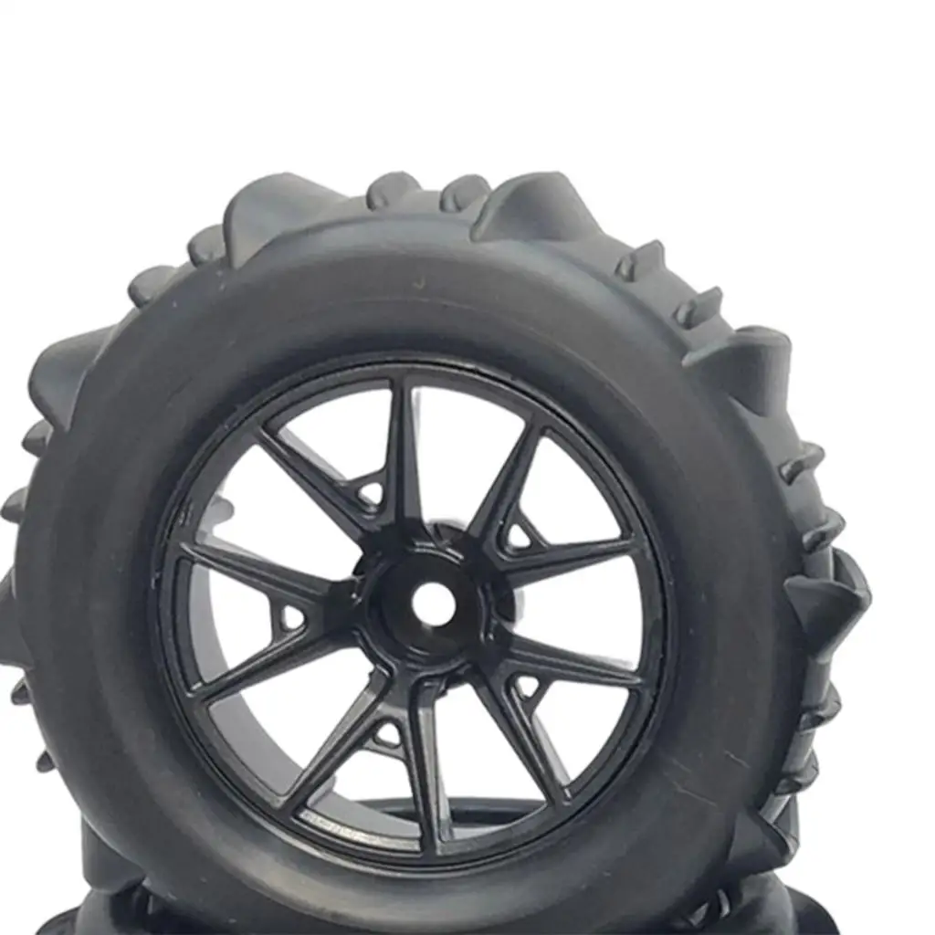 RC Car Upgrade Tire Set 8.4cm Rubber Sand Paddle Tyres Metal Wheel Rim for 124019 144001 104001 SG1601 Crawler