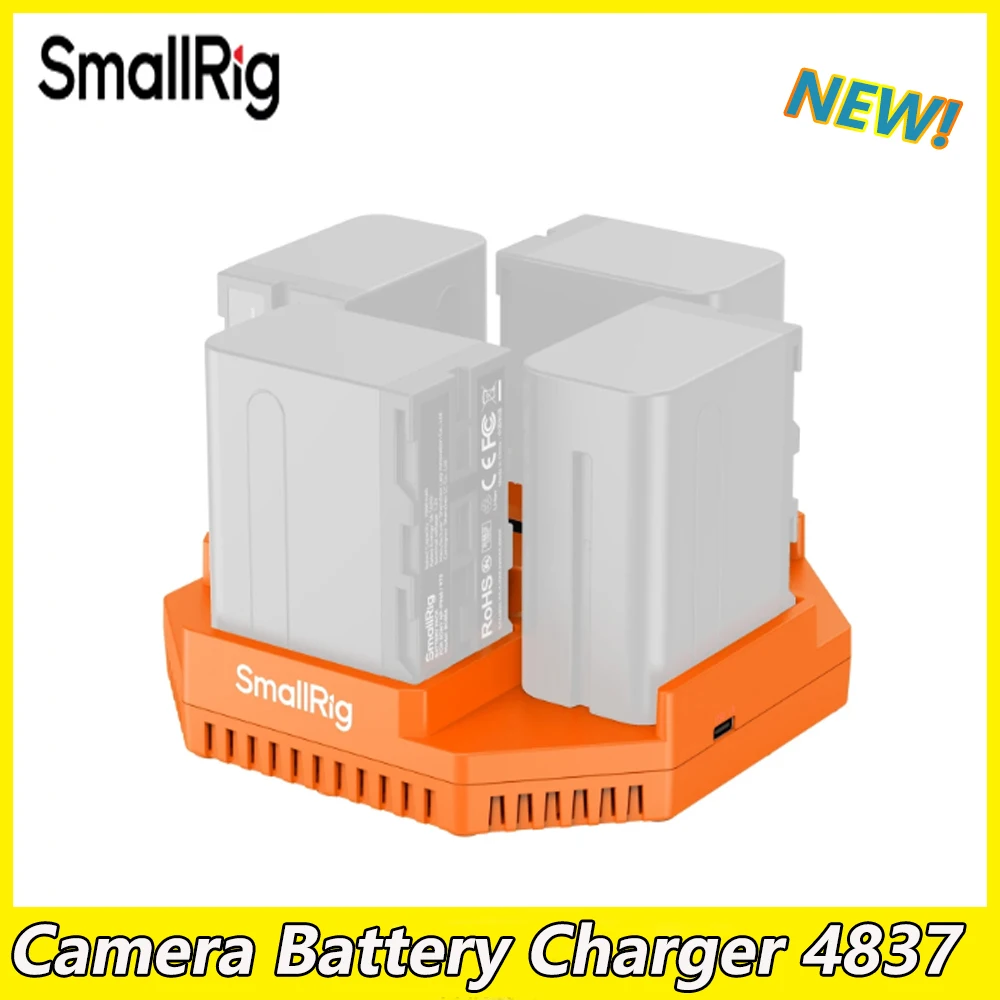 SmallRig NP-F 4-Channel Camera Battery Charger For NP-F550 NP-F570 NP-F750 NP-F970 Series Camera Battery 4837