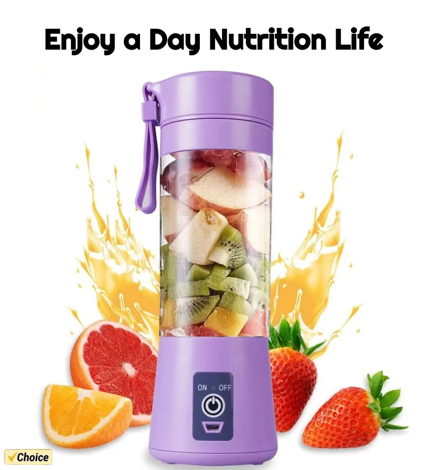 Portable Mini Blender for Shakes and Smoothies Rechargeable USB 380ML Traveling Fruit Juicer Cup Hand Fruit Blender Juicing Cup