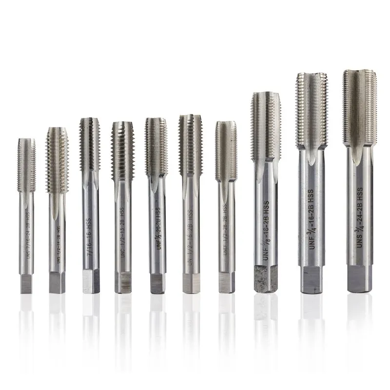 CMCP 1pc UNC UNF UNEF HSS Machine Plug Tap Straight Flute Screw Tap Right Hand Thread Tap Drill Hand Tools