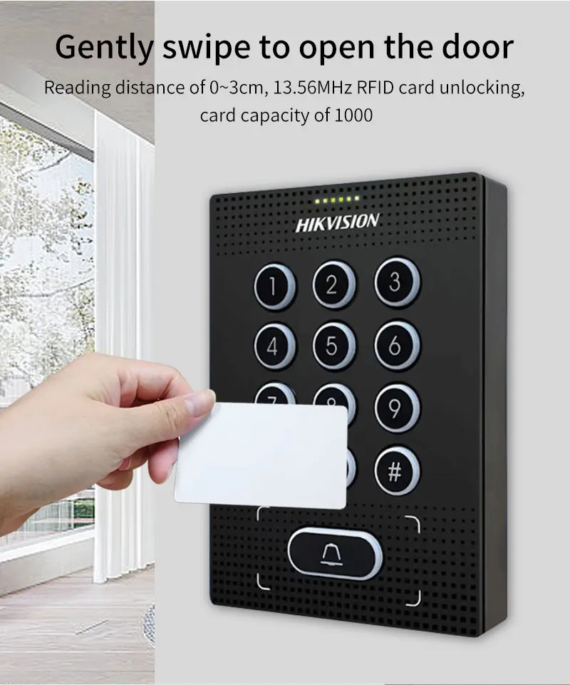 K1T810M RFID Reader Access Control Keypad Door Station Keypad Wiegand 27/35 Oupu