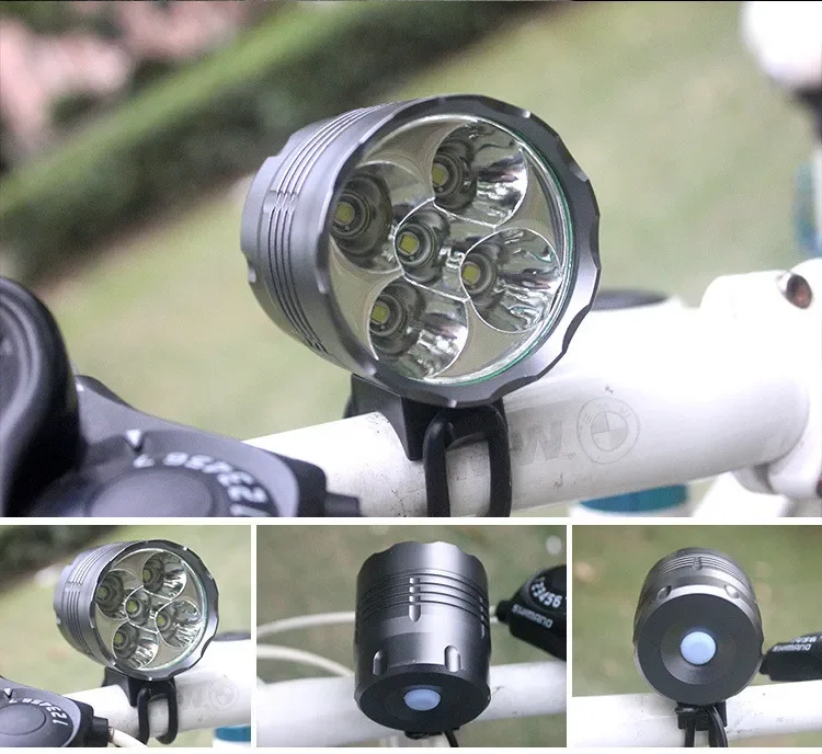 Camping Bicycle Light Headlight Outdoor Cycling Waterproof 10000Lm 5x XM-L U2 LED Bicycle Light Torch Headlamp + Battery