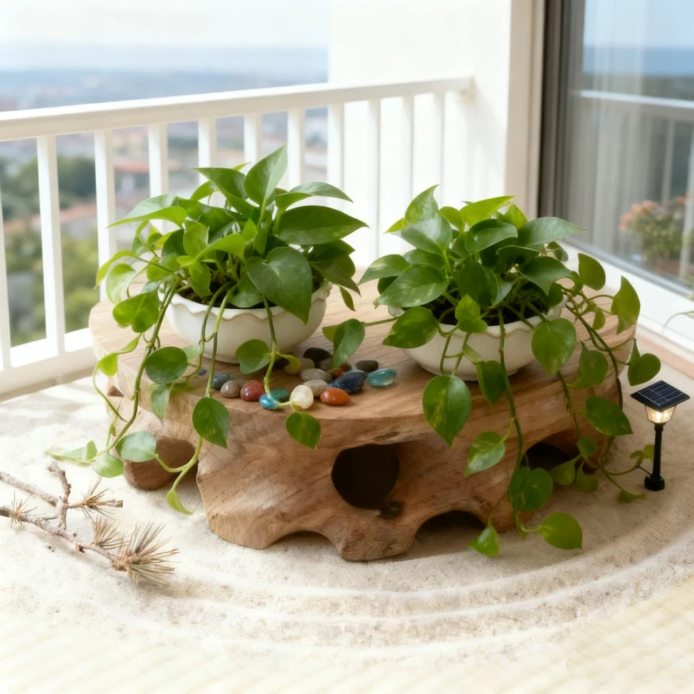 Mini Wooden Display Stand Multifunctional Pedestal Desktop Plant Shelf Figurine Vase Tea Set Flower Pot Base Home Decor Display