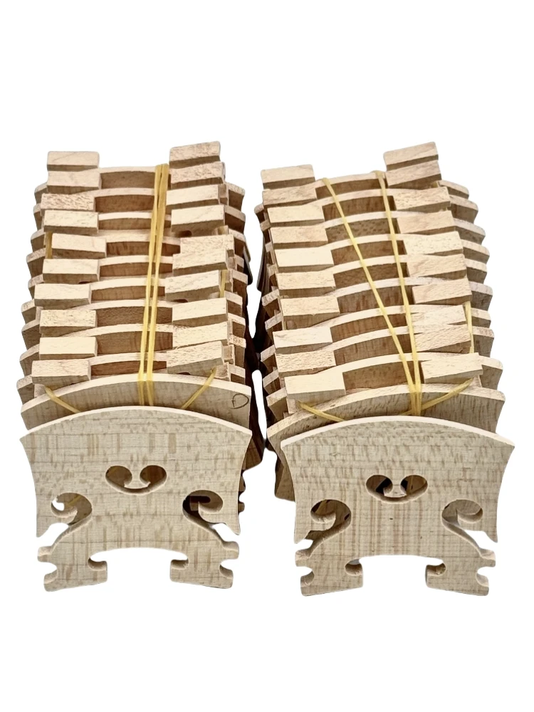 50/100pcs Maple Wood violin bridges 4/4 1/2 1/4 1/8 violin bridges Violin Steady Bridge Maple Bridge Fiddle bridge part