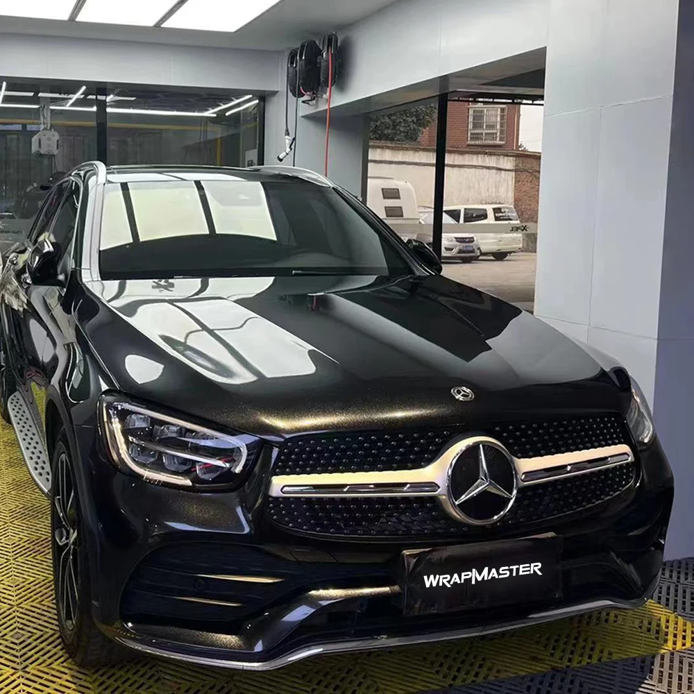 

5x5 6 футов/рулон ТПУ PPF Алмазная кристальная черная ТПУ Автомобильная оболочка на весь корпус автомобиля
