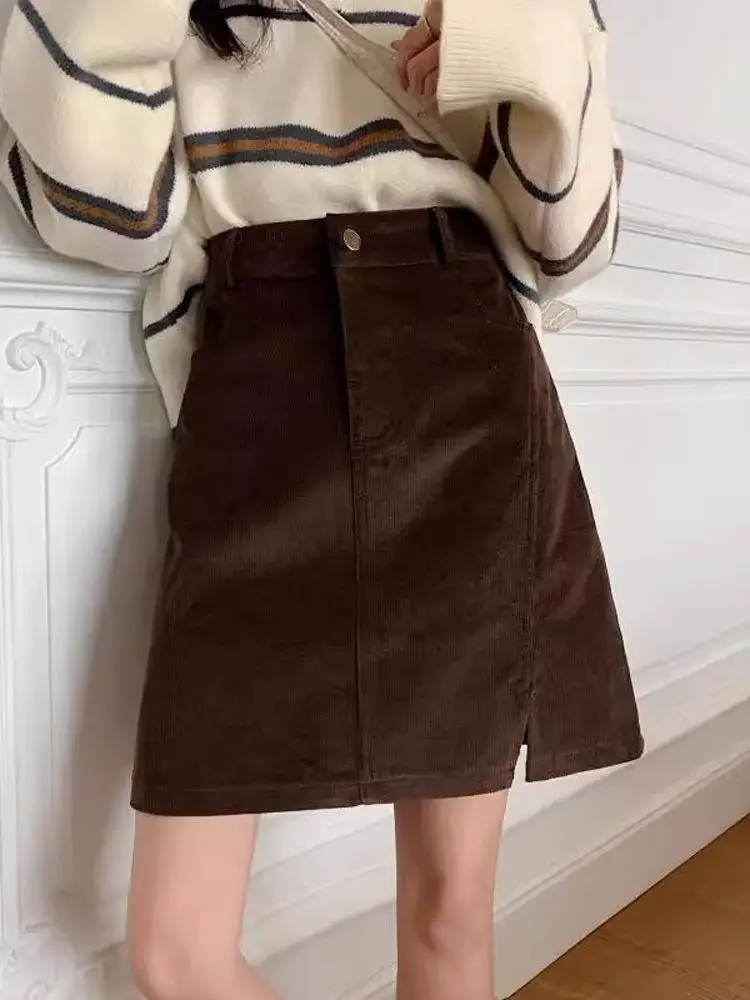 Women Simple Spring Slim Sexy Popular Hotsweet High Waist Leisure Chic Streetwear Mature Temperament All-match Solid Skirts D888